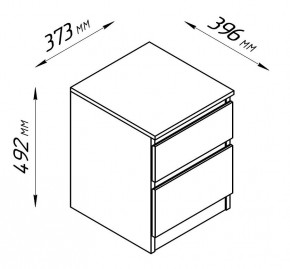 2.03.03.050.4 КАСТОР тумба 2 ящика RU серая в Нижнекамске - nizhnekamsk.ok-mebel.com | фото 3