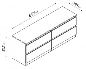 2.03.03.100.4 КАСТОР тумба 4 ящика RU серая в Нижнекамске - nizhnekamsk.ok-mebel.com | фото 4