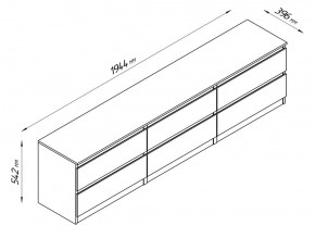 2.03.03.110.4 КАСТОР тумба 6 ящиков RU серая в Нижнекамске - nizhnekamsk.ok-mebel.com | фото 4