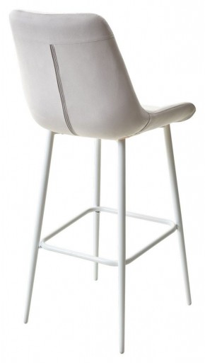 Барный стул ХОФМАН, цвет H-09 Светло-серый, велюр / белый каркас М-City в Нижнекамске - nizhnekamsk.ok-mebel.com | фото 4