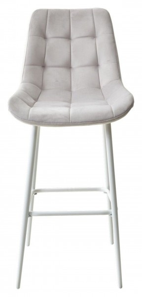Барный стул ХОФМАН, цвет H-09 Светло-серый, велюр / белый каркас М-City в Нижнекамске - nizhnekamsk.ok-mebel.com | фото 6