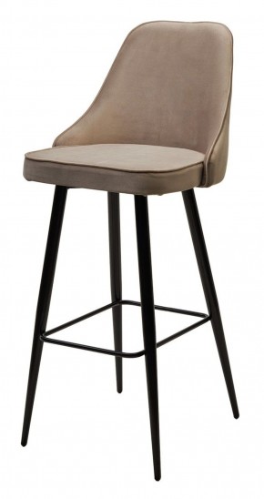 Барный стул NEPAL-BAR БЕЖЕВЫЙ #5, велюр/ черный каркас (H=78cm) М-City в Нижнекамске - nizhnekamsk.ok-mebel.com | фото 1