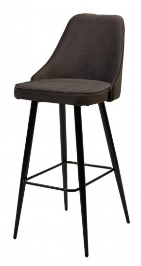 Барный стул NEPAL-BAR ГРАФИТ #14, велюр/ черный каркас (H=78cm) М-City в Нижнекамске - nizhnekamsk.ok-mebel.com | фото