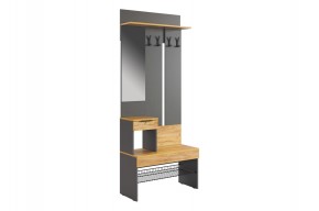 БАСКО Прихожая К4 (графит) в Нижнекамске - nizhnekamsk.ok-mebel.com | фото 2