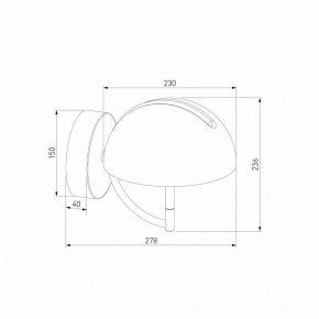 Бра Eurosvet Emisfero 50083/1 LED золото в Нижнекамске - nizhnekamsk.ok-mebel.com | фото 3