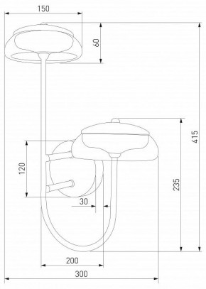 Бра Eurosvet Fungo 50388/2 LED черный в Нижнекамске - nizhnekamsk.ok-mebel.com | фото 5