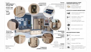 Детская Система Валенсия Комод 5ящ Дуб сонома в Нижнекамске - nizhnekamsk.ok-mebel.com | фото 3