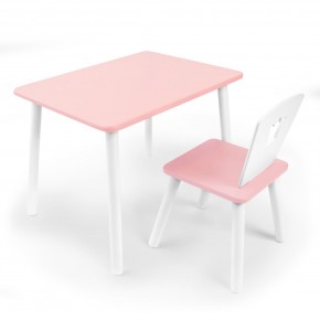 Детский комплект стол и стул «Корона» Rolti Baby (розовый/розовый, массив березы/мдф) в Нижнекамске - nizhnekamsk.ok-mebel.com | фото 1
