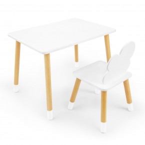 Детский комплект стол и стул «Облачко» Rolti Baby (белый/береза, массив березы/мдф) в Нижнекамске - nizhnekamsk.ok-mebel.com | фото