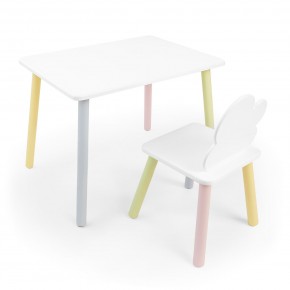 Детский комплект стол и стул «Облачко» Rolti Baby (белый/цветной, массив березы/мдф) в Нижнекамске - nizhnekamsk.ok-mebel.com | фото