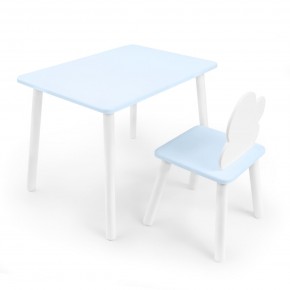Детский комплект стол и стул «Облачко» Rolti Baby  (голубая столешница/голубое сиденье/белые ножки) в Нижнекамске - nizhnekamsk.ok-mebel.com | фото