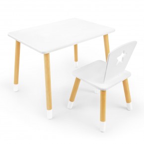 Детский комплект стол и стул «Звезда» Rolti Baby (белый/береза, массив березы/мдф) в Нижнекамске - nizhnekamsk.ok-mebel.com | фото