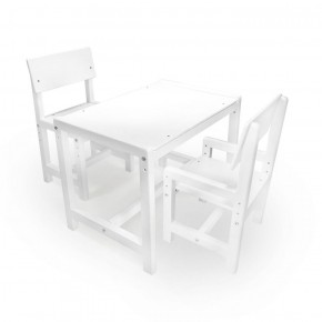 Детский растущий комплект стол и два стула  Я САМ "Лофт" (Белый, Белый) в Нижнекамске - nizhnekamsk.ok-mebel.com | фото