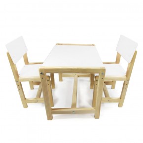 Детский растущий комплект стол и два стула  Я САМ "Лофт" (Белый, Сосна) в Нижнекамске - nizhnekamsk.ok-mebel.com | фото