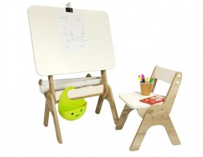 Детский растущий стол-парта и стул Я САМ "Умка" (Дуб/Серый) в Нижнекамске - nizhnekamsk.ok-mebel.com | фото 3