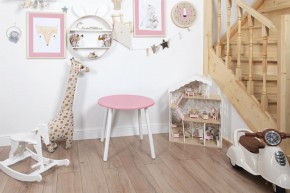 Детский стол круглый Rolti Baby (розовый/белый, массив березы/мдф) в Нижнекамске - nizhnekamsk.ok-mebel.com | фото