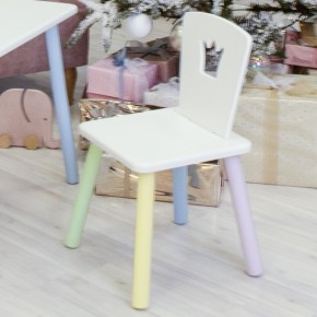 Детский стул Корона (Белый/Белый/Цветной) в Нижнекамске - nizhnekamsk.ok-mebel.com | фото 1
