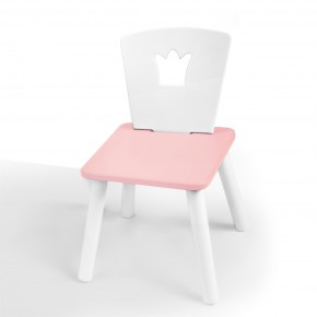 Детский стул Корона (Белый/Розовый/Белый) в Нижнекамске - nizhnekamsk.ok-mebel.com | фото 1