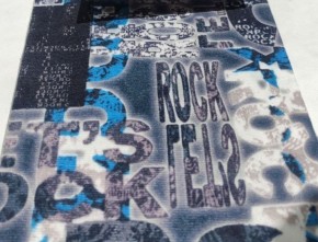 Диван-кровать Комфорт ЛАЙТ без подлокотников (2 подушки) Принт темный "ROCK" в Нижнекамске - nizhnekamsk.ok-mebel.com | фото 3