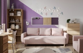Диван-кровать Тулисия светло-розовый, ткань рогожка в Нижнекамске - nizhnekamsk.ok-mebel.com | фото