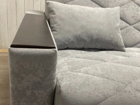 Диван Престиж-15 (НПБ+МДФ) велюр Sensey silver в Нижнекамске - nizhnekamsk.ok-mebel.com | фото 6