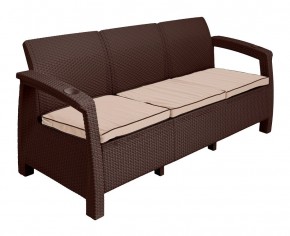 Диван Yalta Premium Sofa 3 Set (Ялта) шоколадный (+подушки под спину) в Нижнекамске - nizhnekamsk.ok-mebel.com | фото 2