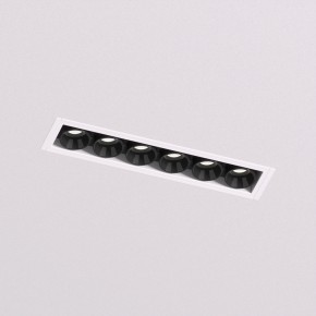 DK2531-WB Встраиваемый светильник SPACE со светодиодом под шпатлевку L126mm 220V 10W 38° 4000К IP20 белый/черный алюминий в Нижнекамске - nizhnekamsk.ok-mebel.com | фото