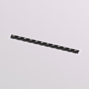 DK2532-WB Встраиваемый светильник SPACE со светодиодом под шпатлевку L240mm 220V 20W 38° 4000К IP20 белый/черный алюминий в Нижнекамске - nizhnekamsk.ok-mebel.com | фото