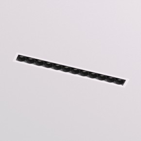 DK2532-WB Встраиваемый светильник SPACE со светодиодом под шпатлевку L240mm 220V 20W 38° 4000К IP20 белый/черный алюминий в Нижнекамске - nizhnekamsk.ok-mebel.com | фото 2