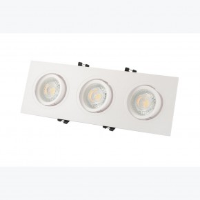 DK3023-WH Встраиваемый светильник, IP 20, 10 Вт, GU5.3, LED, белый, пластик в Нижнекамске - nizhnekamsk.ok-mebel.com | фото 3