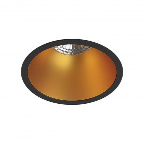 DK3026-BG Встраиваемый светильник, IP 20, 10 Вт, GU5.3, LED, черный/золотой, пластик в Нижнекамске - nizhnekamsk.ok-mebel.com | фото