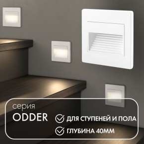 DK3050-WH Светильник встраиваемый в стену, IP 20, LED 3000, 1 Вт, белый, пластик в Нижнекамске - nizhnekamsk.ok-mebel.com | фото 5