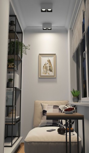 DK3085-WB+WH Светильник накладной IP 20, 10 Вт, GU5.3, LED, бело-черный/белый, пластик в Нижнекамске - nizhnekamsk.ok-mebel.com | фото 2
