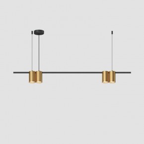 DK4061-BK+SG Подвесной светильник ORBIT, IP20, 4xGU10 LED до 15 Вт, черный + сатинированное золото, алюминий в Нижнекамске - nizhnekamsk.ok-mebel.com | фото