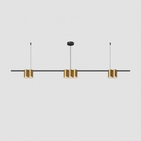 DK4063-BK+SG Подвесной светильник ORBIT, IP20, 7xGU10 LED до 15 Вт, черный + сатинированное золото, алюминий в Нижнекамске - nizhnekamsk.ok-mebel.com | фото