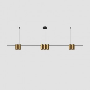 DK4063-BK+SG Подвесной светильник ORBIT, IP20, 7xGU10 LED до 15 Вт, черный + сатинированное золото, алюминий в Нижнекамске - nizhnekamsk.ok-mebel.com | фото 2