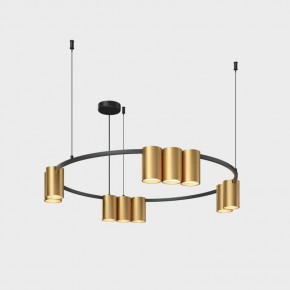 DK4065-BK+SG Подвесной светильник ORBIT , IP20, 10xGU10 LED до 15 Вт, черный + сатинированное золото, алюминий в Нижнекамске - nizhnekamsk.ok-mebel.com | фото