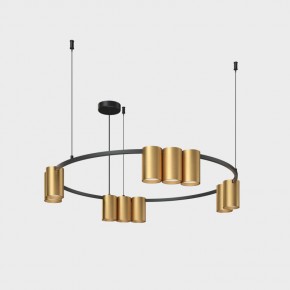 DK4065-BK+SG Подвесной светильник ORBIT , IP20, 10xGU10 LED до 15 Вт, черный + сатинированное золото, алюминий в Нижнекамске - nizhnekamsk.ok-mebel.com | фото 2