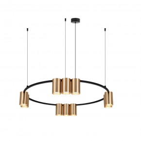 DK4065-BK+SG Подвесной светильник ORBIT , IP20, 10xGU10 LED до 15 Вт, черный + сатинированное золото, алюминий в Нижнекамске - nizhnekamsk.ok-mebel.com | фото 3