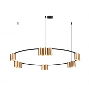 DK4067-BK+SG Подвесной светильник ORBIT, IP20, 15xGU10 LED, до 15 Вт, черный + сатинированное золото, алюминий в Нижнекамске - nizhnekamsk.ok-mebel.com | фото 3