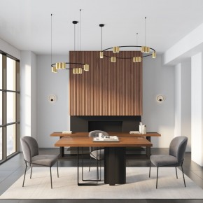DK4067-BK+SG Подвесной светильник ORBIT, IP20, 15xGU10 LED, до 15 Вт, черный + сатинированное золото, алюминий в Нижнекамске - nizhnekamsk.ok-mebel.com | фото 5