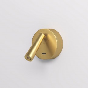 DK5072-SB Бра SHINE WALL со светодиодом, D104*H68, IP20, 3000К, 3W, RA?90, сатинированная латунь, алюминий в Нижнекамске - nizhnekamsk.ok-mebel.com | фото 2
