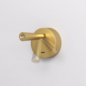 DK5072-SB Бра SHINE WALL со светодиодом, D104*H68, IP20, 3000К, 3W, RA?90, сатинированная латунь, алюминий в Нижнекамске - nizhnekamsk.ok-mebel.com | фото 3