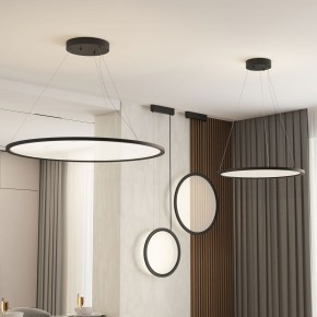 DK6616-BK Подвесной горизонтальный светильник Veil со светодиодом H900 d600 220V 48W 3000-6000K IP20 черный алюминий в Нижнекамске - nizhnekamsk.ok-mebel.com | фото 5