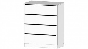 ЭЛЕГАНТ Комод 4 ящика (белый) в Нижнекамске - nizhnekamsk.ok-mebel.com | фото