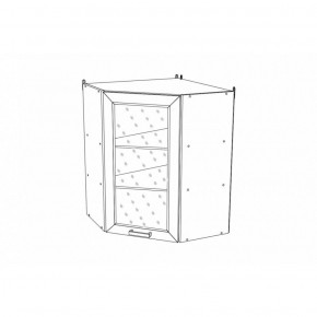 КГ "Агава" ВВУС550 Шкаф навесной угловой h 900 Лиственница темная в Нижнекамске - nizhnekamsk.ok-mebel.com | фото