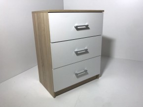 Комод 3 ящика (дуб сонома/белый) в Нижнекамске - nizhnekamsk.ok-mebel.com | фото