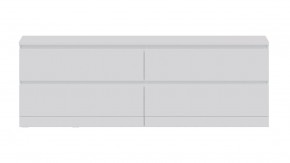 Комод Варма 4Д низкий с четырьмя выдвижными ящиками, цвет белый в Нижнекамске - nizhnekamsk.ok-mebel.com | фото 2