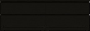 Комод Варма 4Д низкий с четырьмя выдвижными ящиками, цвет ясень черный в Нижнекамске - nizhnekamsk.ok-mebel.com | фото 2