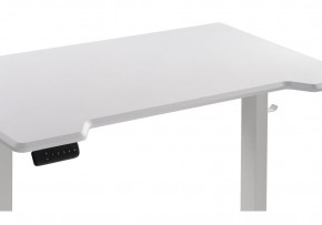 Компьютерный стол Маркос с механизмом подъема 120х75х75 белый / шагрень белая в Нижнекамске - nizhnekamsk.ok-mebel.com | фото 6